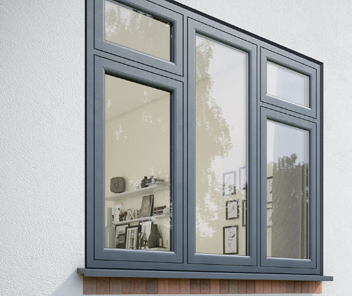 flush window - grey